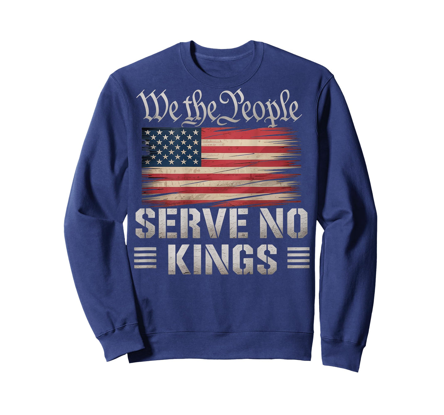 No Kings Day Vintage Patriotic No Kings 2025 (On Back) T-Shirt