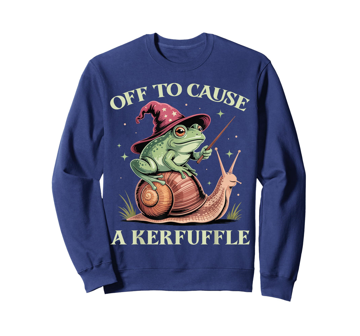 Off to Cause A Kerfuffle Whimsical Wizard Frog Meme Men T-Shirt