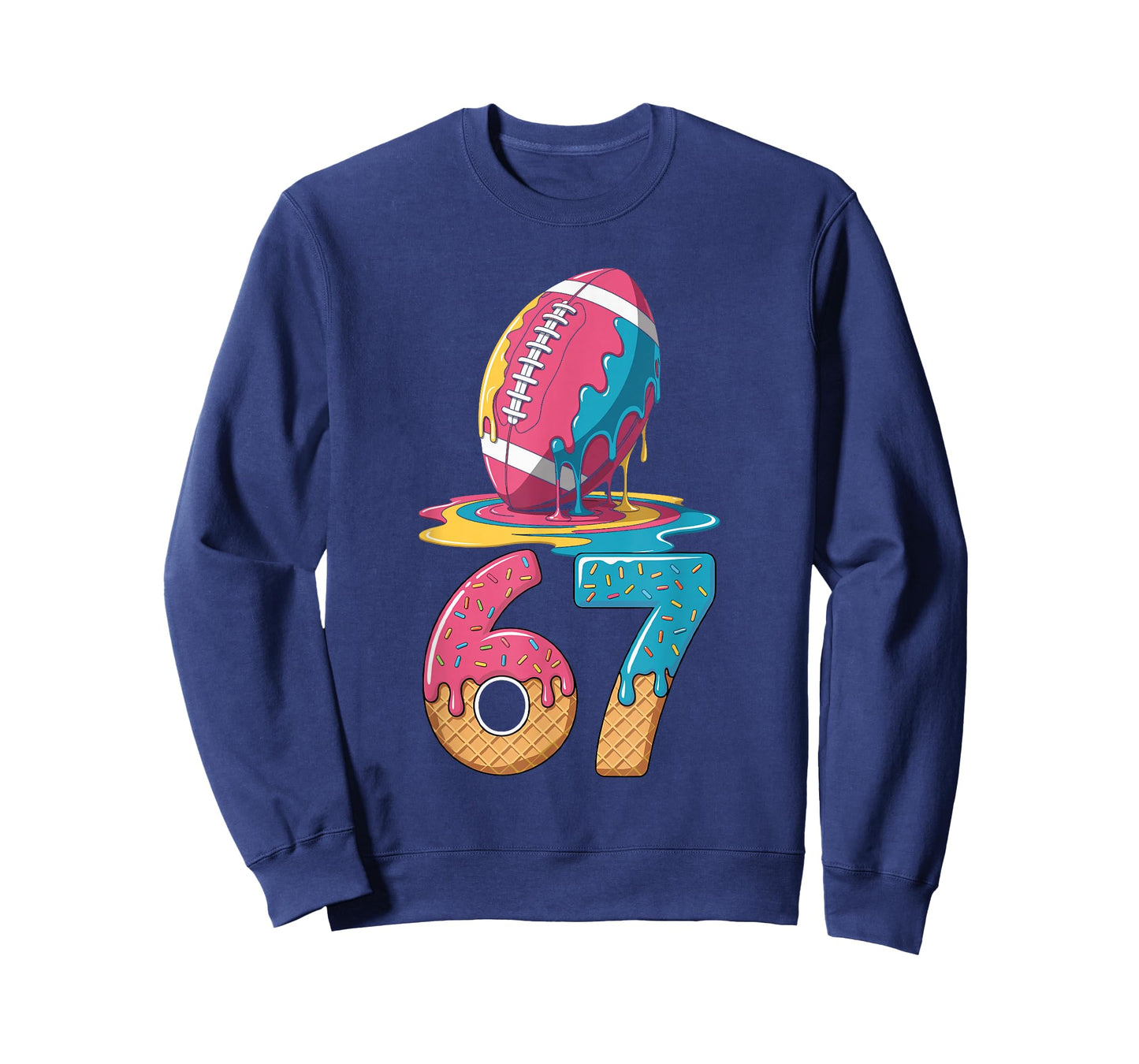 American Football Drip 67 Player 67th Birthday Ice Cream 67 T-Shirt