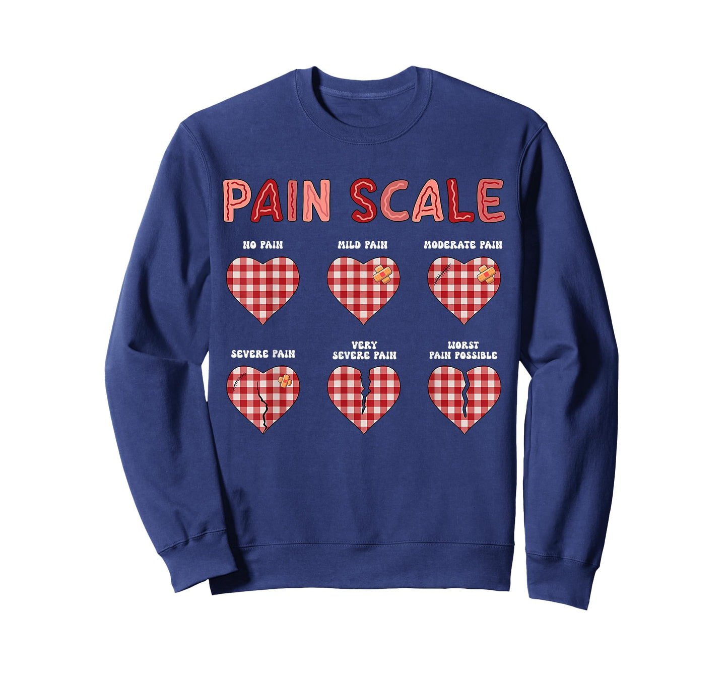Pain Scale Heart Pain Assessment Trauma Nurse Valentines Day T-Shirt