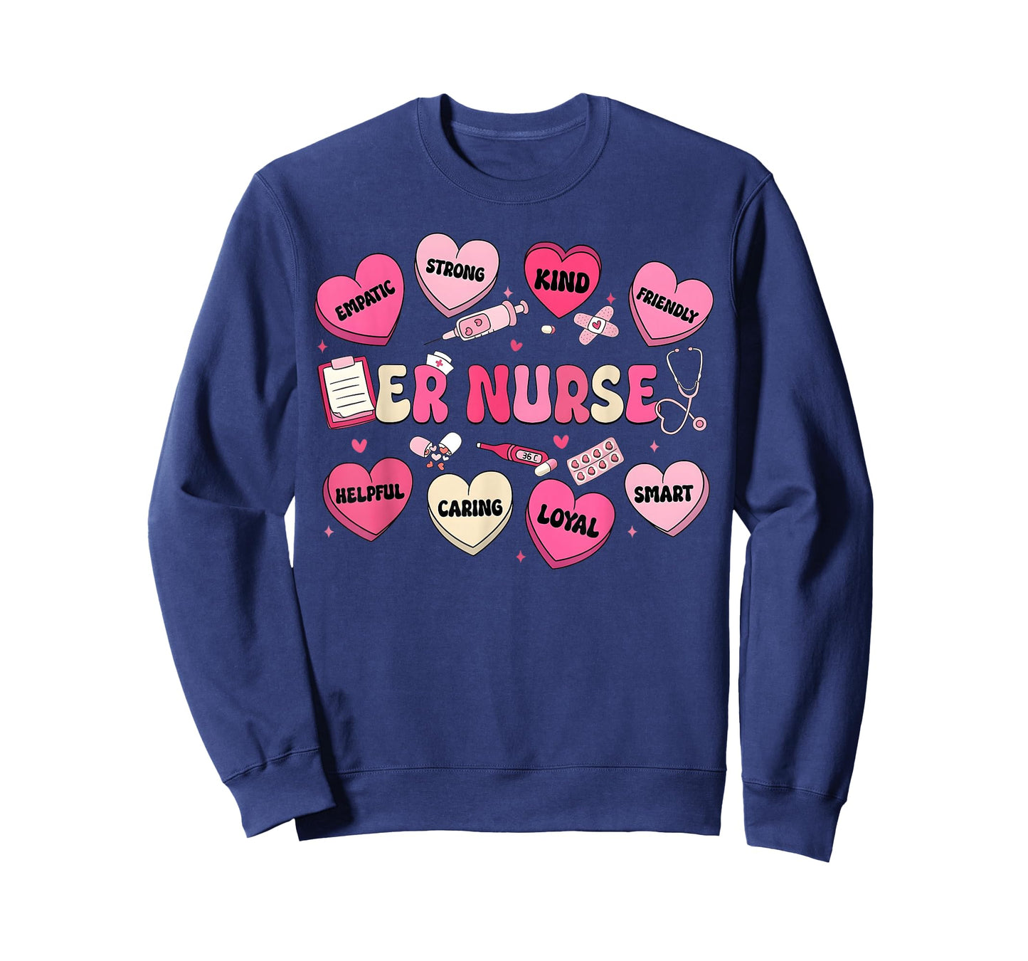 Valentine ER Nurse Hearts Coquette Pink Women T-Shirt