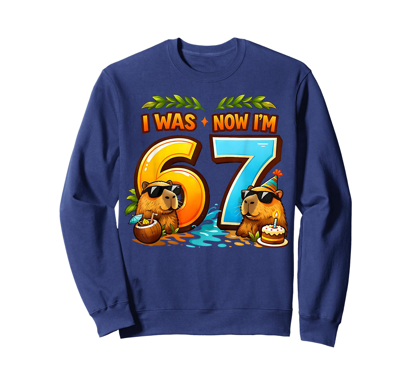 I was 6 Now I'm 7 Birthday 67 Meme Capybara Kids Boys Girls T-Shirt