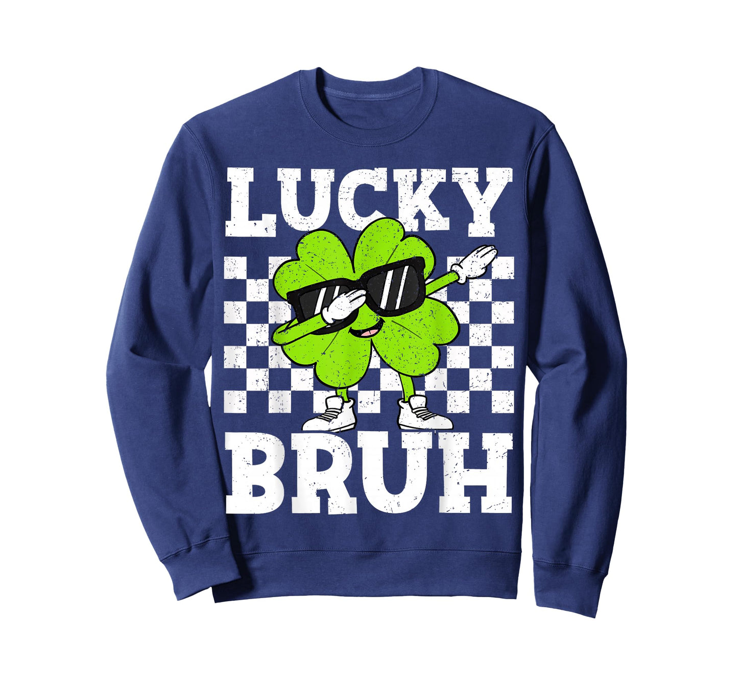 Boys St Patricks Day Kids Lucky Bruh Dabbing Shamrock Clover T-Shirt