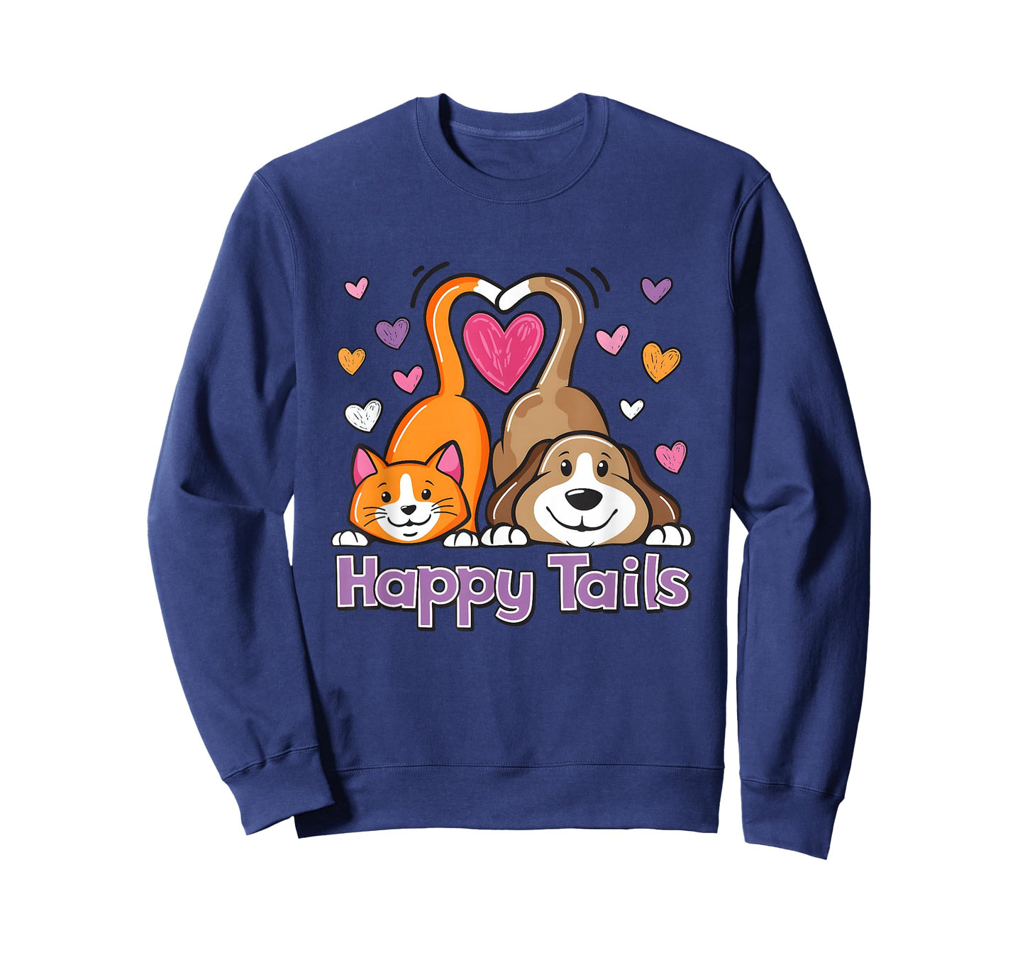 Happy Tails Valentines Shirt Cute Vet Tech Veterinarian T-Shirt
