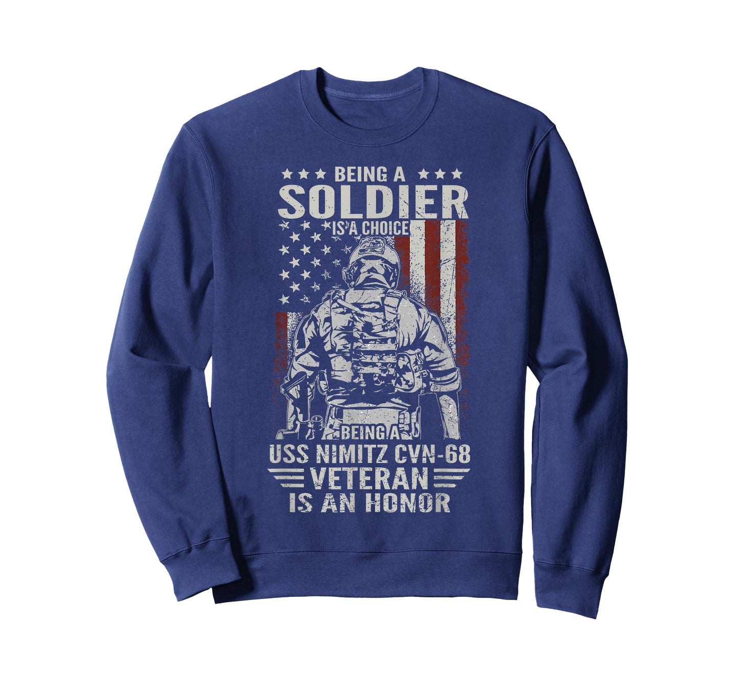 Being USS Nimitz CVN-58 Veteran is an Honor Flag USA T-Shirt