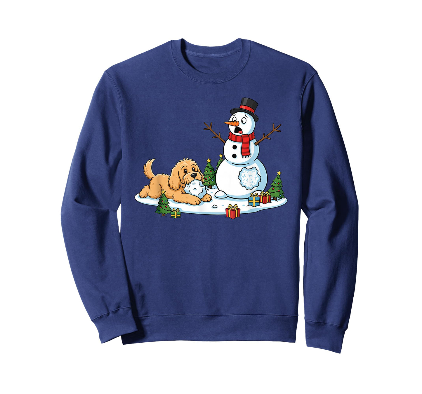 Funny Cockapoo Snowman Christmas Tree Xmas Womens Mens Kids T-Shirt