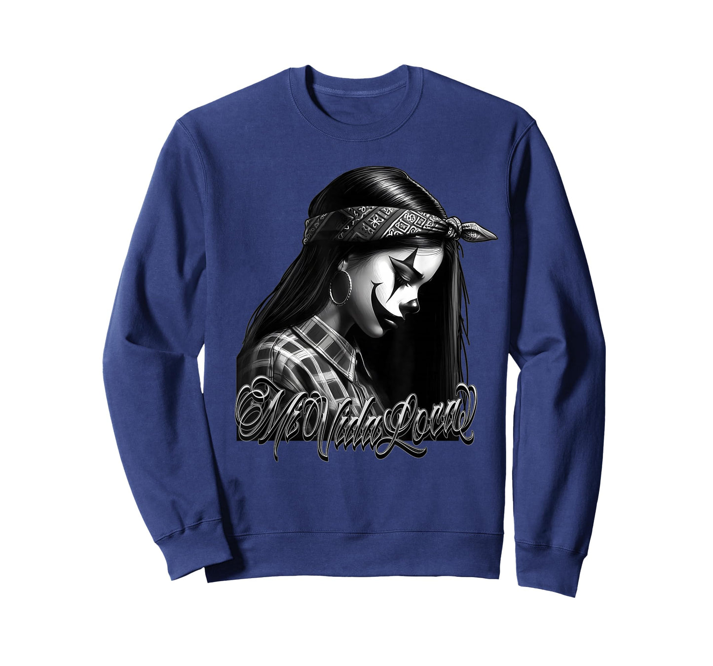 MI VIDA LOCA Sad Clown Payasa Chicana Chicano Tattoo Art T-Shirt