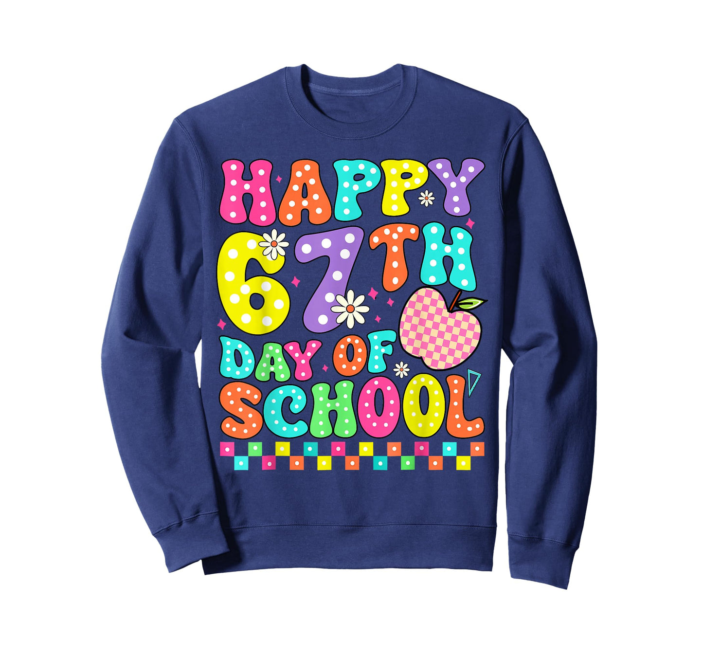 Happy 67th Day of School Groovy Retro 100 Days of School T-Shirt