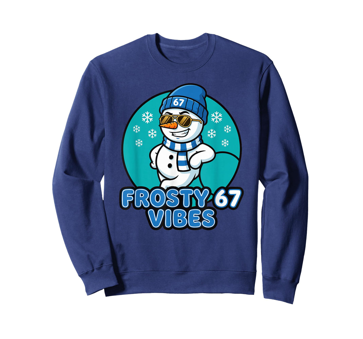 Frosty Vibes 67 Snowman Six Seven Meme Funny Winter Kids Men T-Shirt