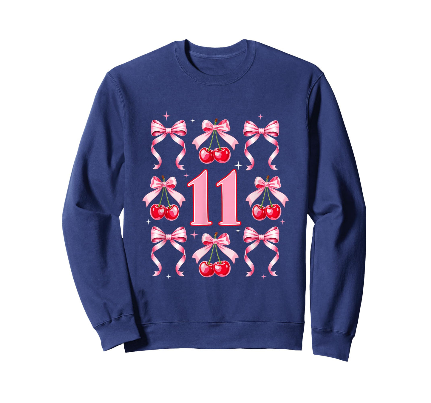 Birthday Girl 11Th Birthday Cherry Coquette Bow 11 Years Old T-Shirt