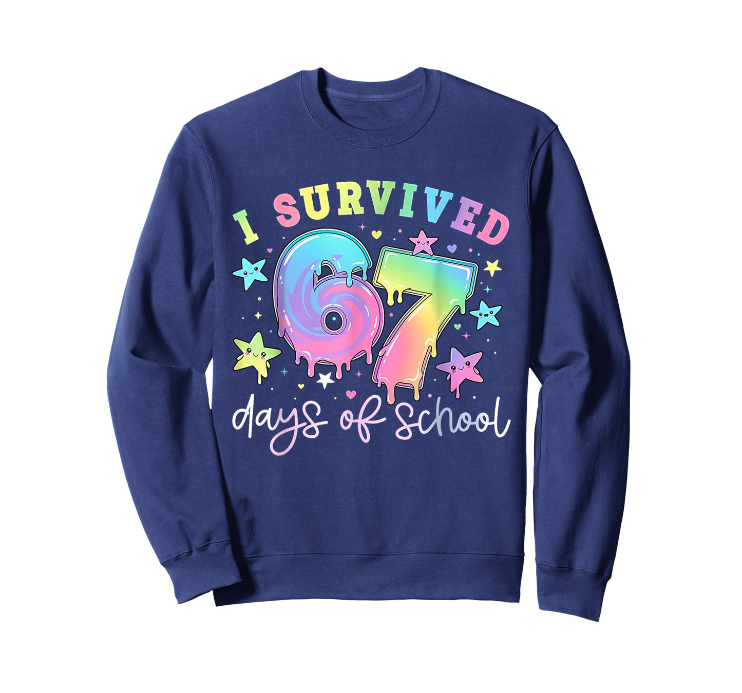 I Survived 67 Days of School Funny 67 Teachers Students Meme T-Shirt