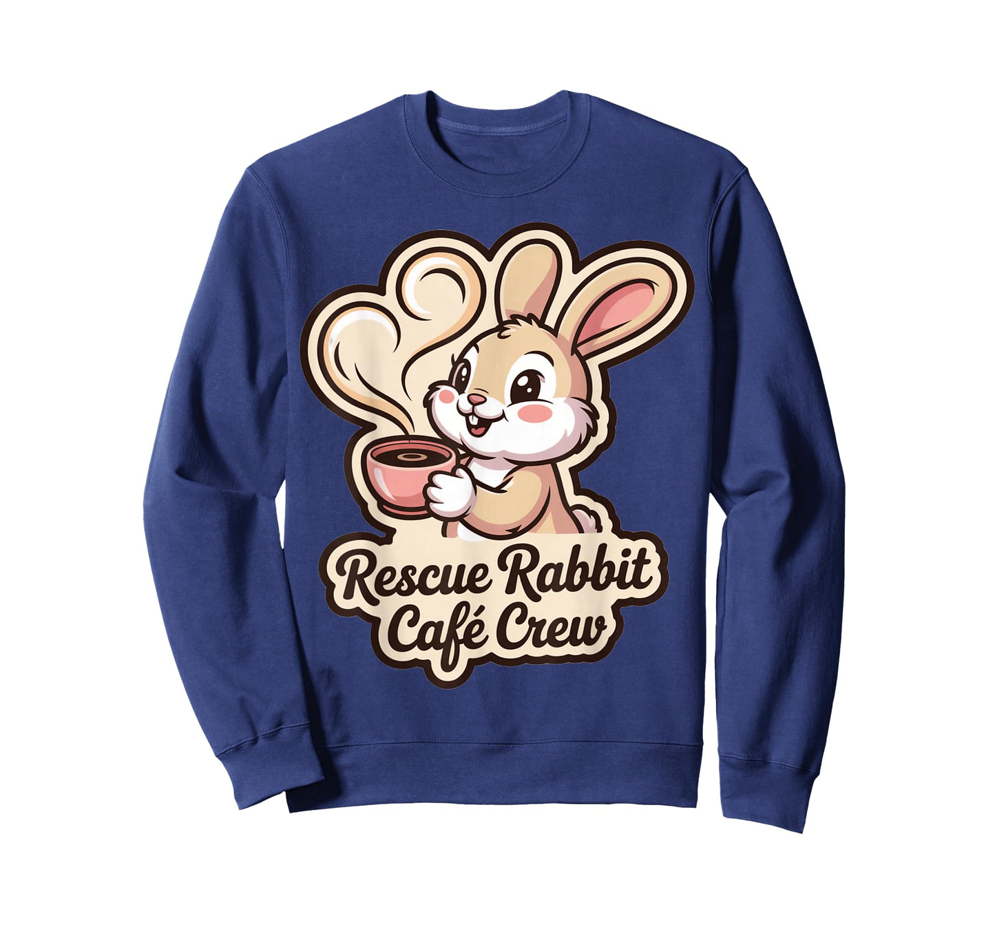 Rescue Rabbit Café Crew Design for Coffee Lovers T-Shirt