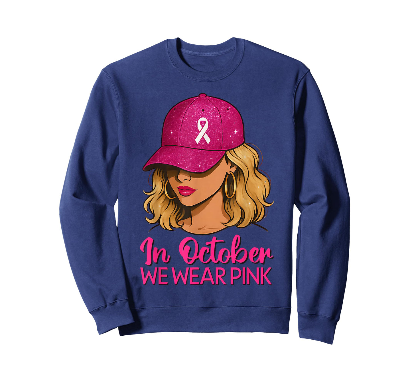 in October We Wear Pink Breast Cancer Awareness for Women T-Shirt