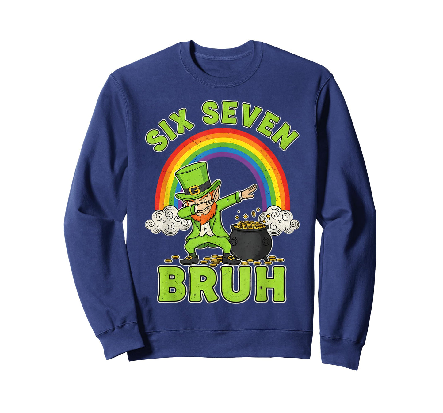Six Seven St Patricks Day Dabbing Leprechaun Boys Girls Men T-Shirt