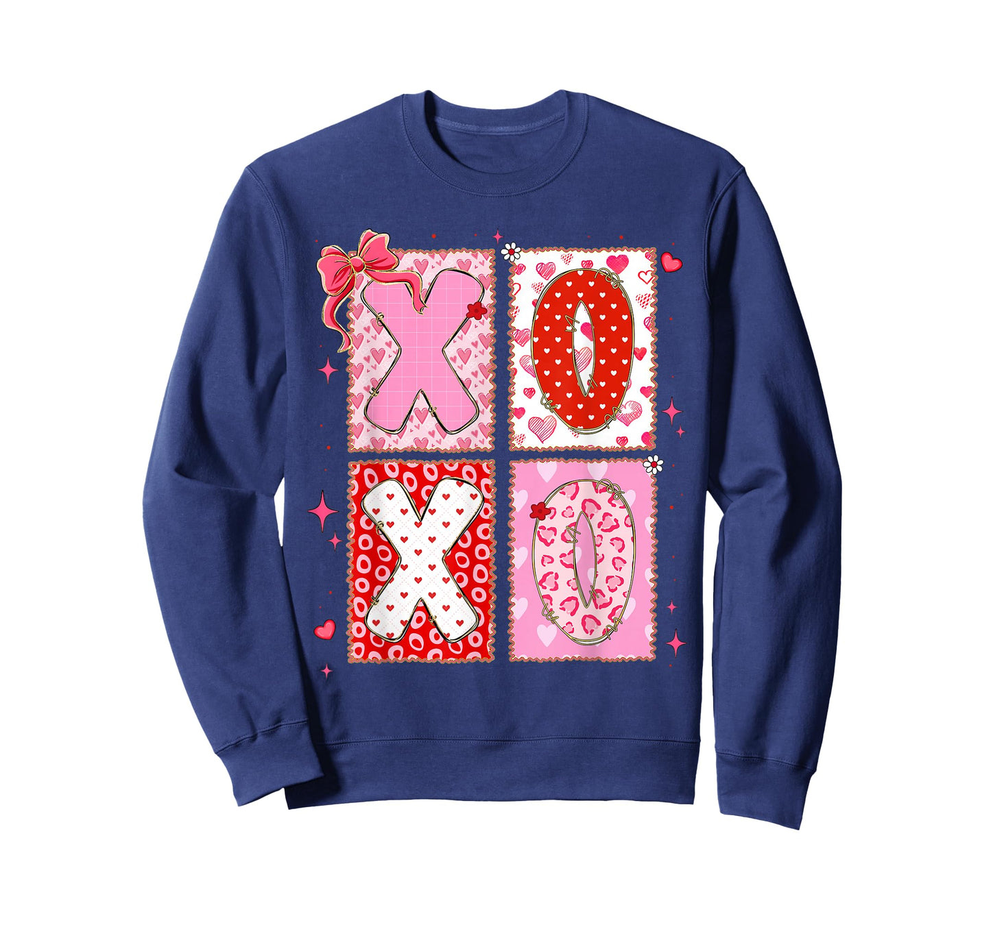 Valentine XOXO Preppy Heart Coquette Bow Girl Kid Women T-Shirt