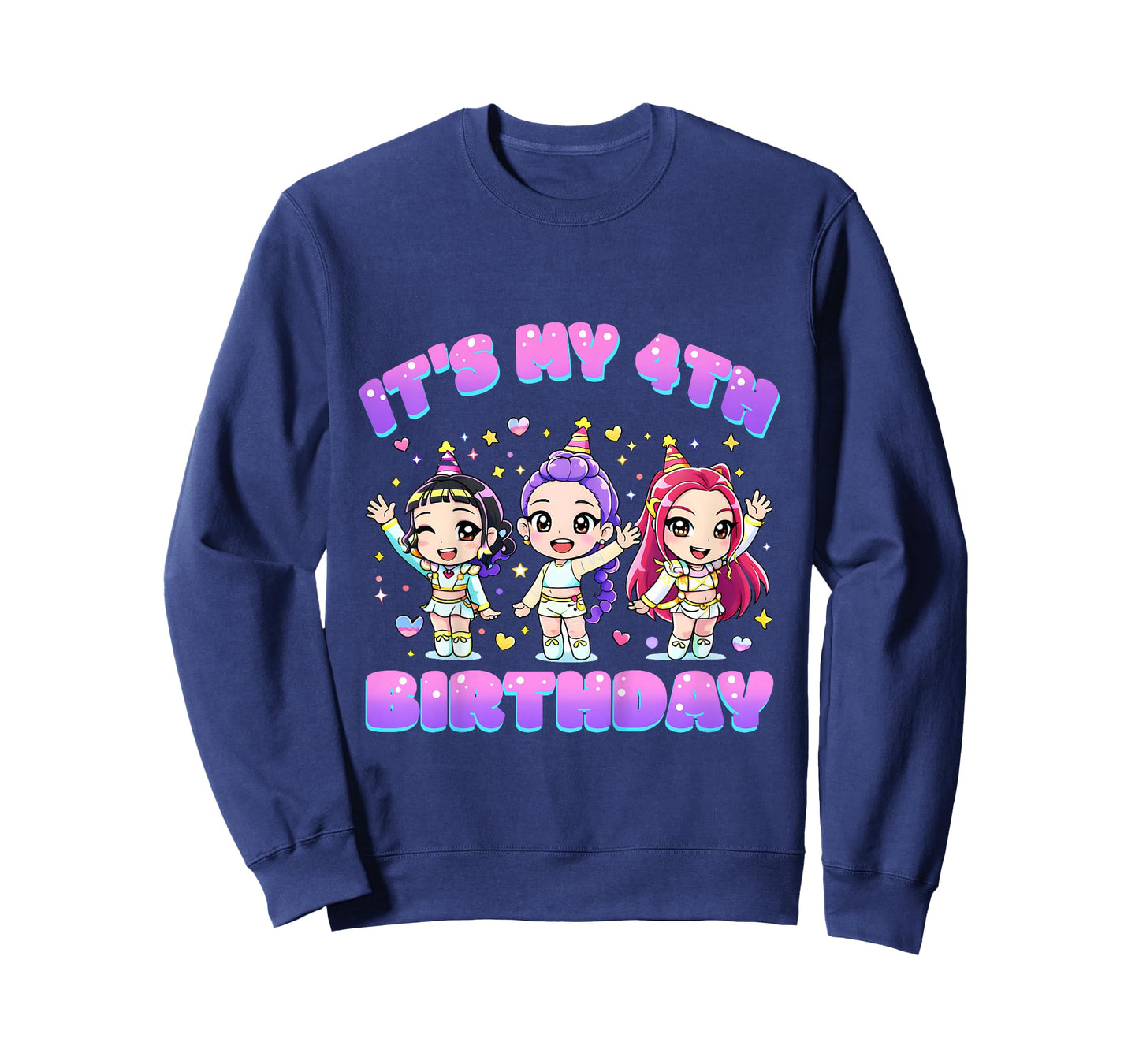4 Years Old Birthday K pop Kids 4th Birthday Girls K-pop T-Shirt