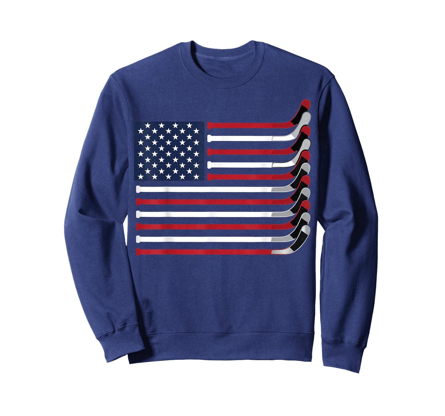 Hockey Stick USA Flag Hockey Player T-Shirt