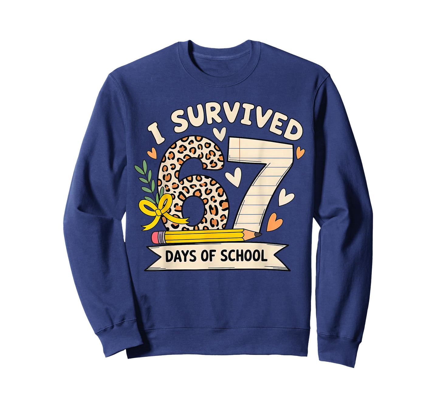 I Survived 67 Days of School Leopard Student Style T-Shirt