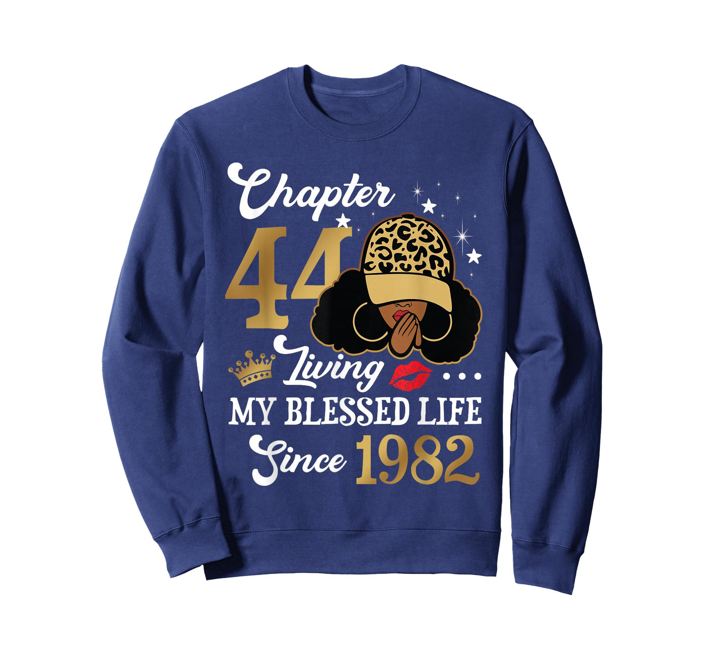 Chapter 44 Living My Blessed Life Since 1982 Afro Girl Gift T-Shirt