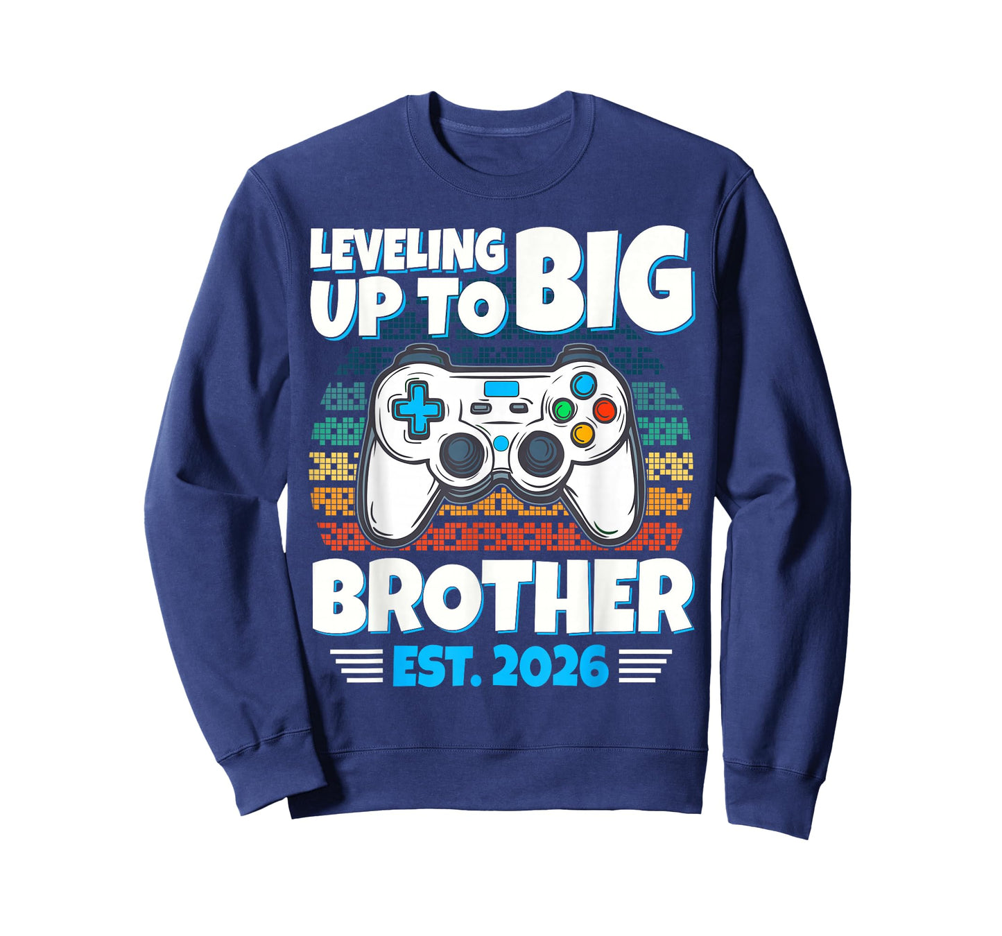 Leveling up to Big Brother est 2026 Gamer Boys Gaming Kids T-Shirt