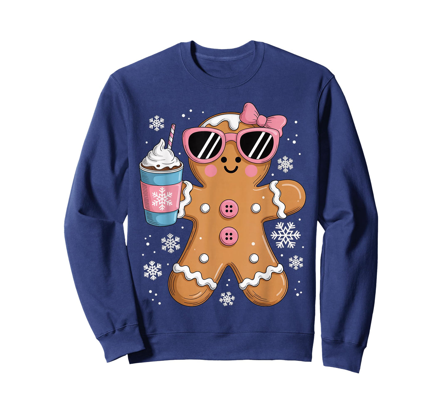 Gingerbread Drinking Hot Chocolate Bougie Women Christmas T-Shirt