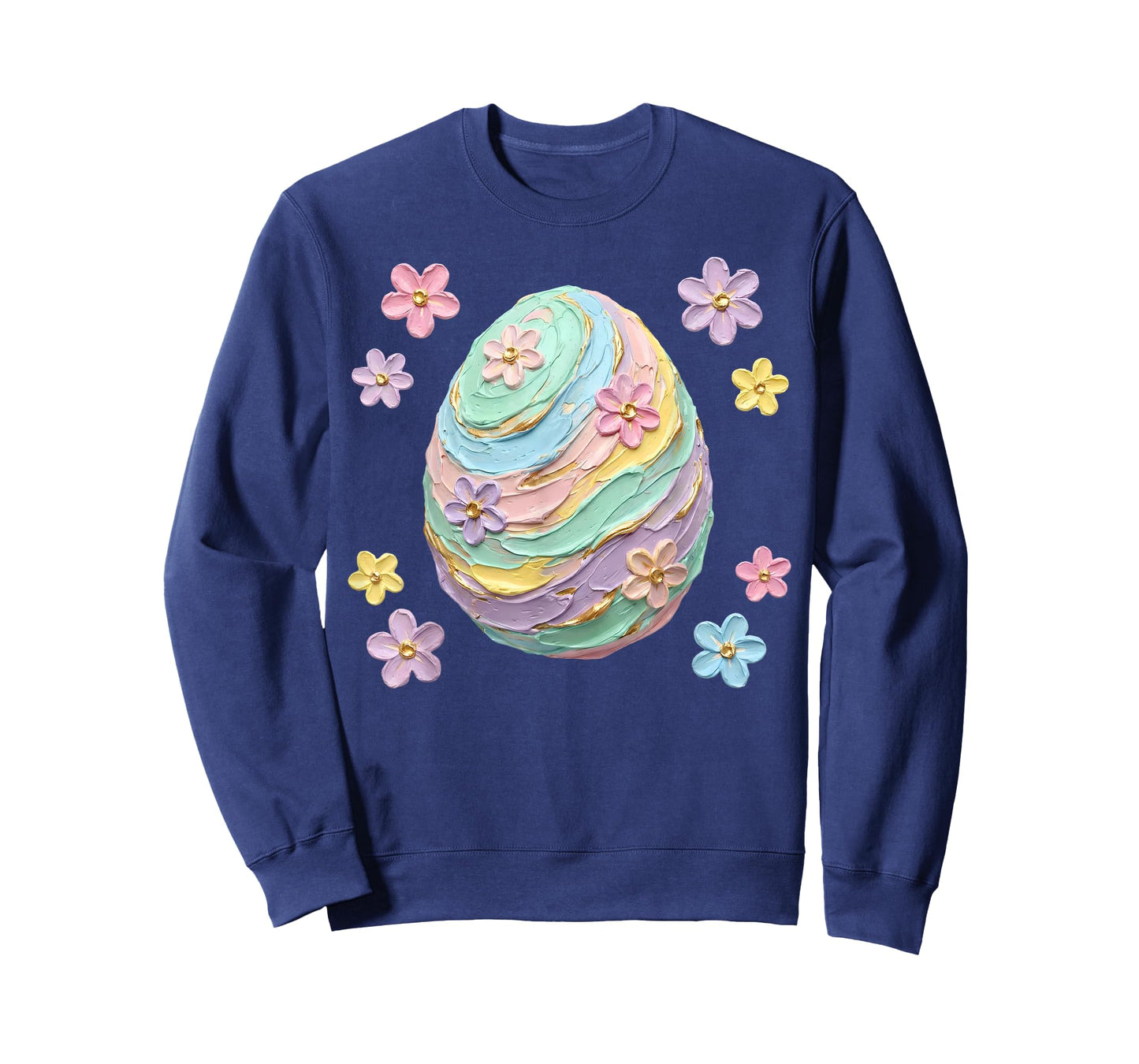 Hand Paint Pastel Easter Egg Flowers T-Shirt