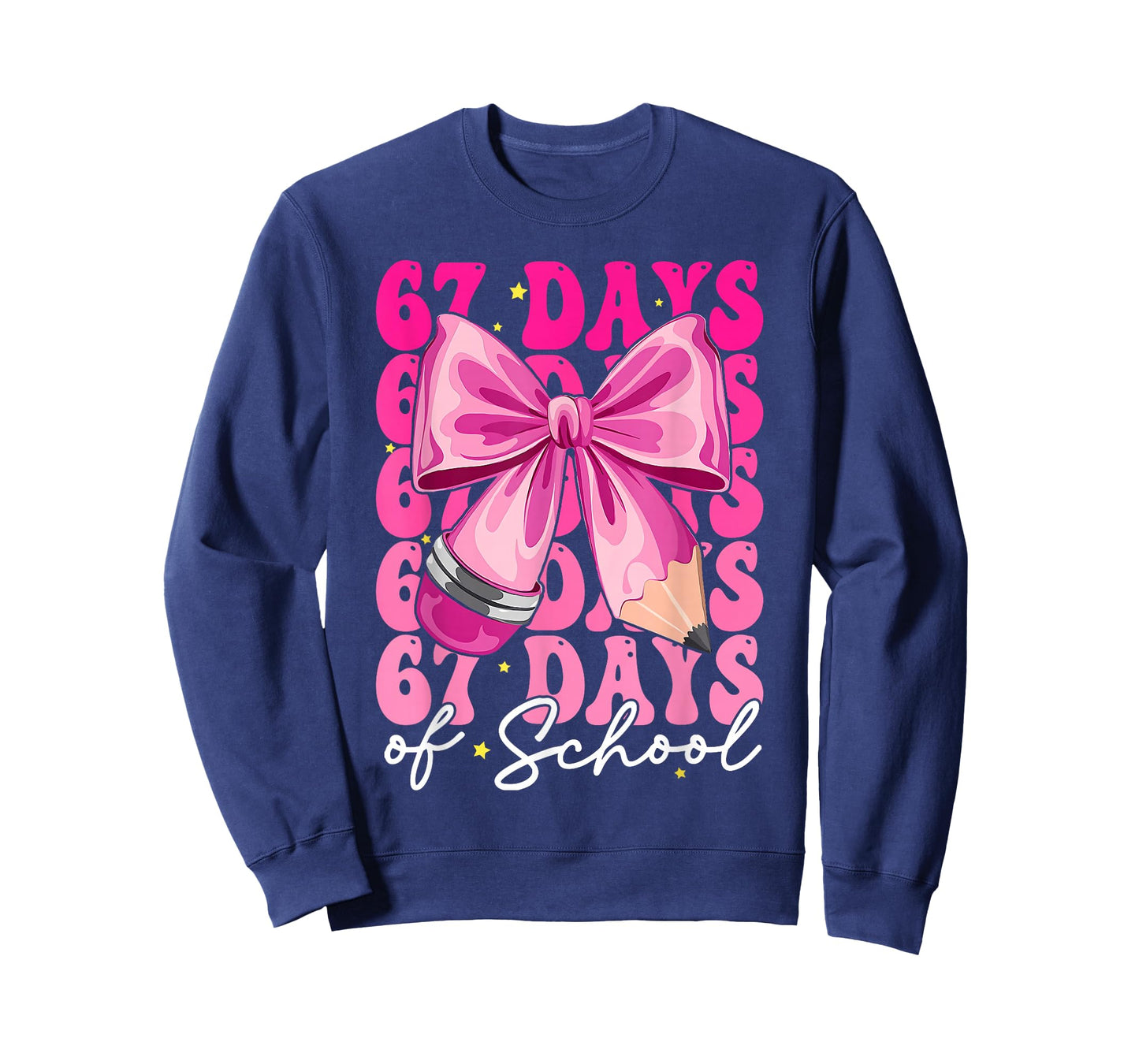 67 Days of School Girls Coquette Bow 67th Day of School T-Shirt