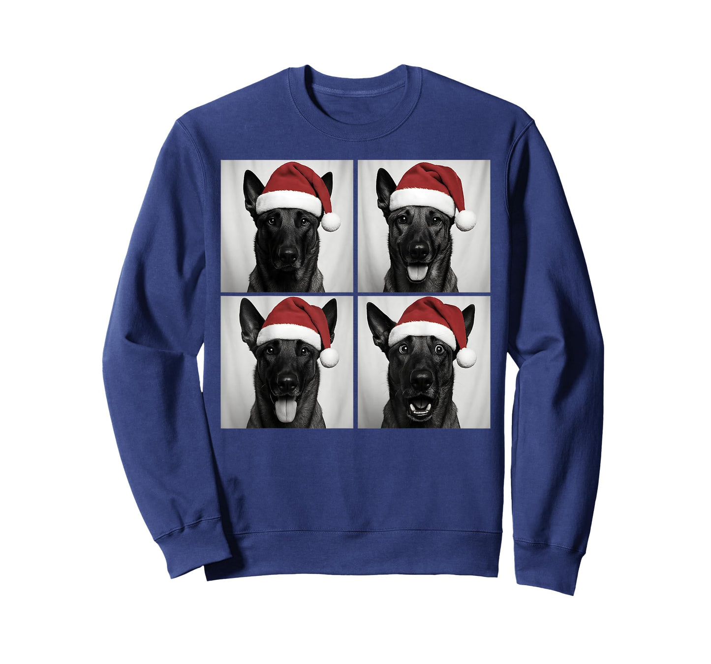 Funny Christmas Belgian Malinois Santa Dog Lover Photo Booth T-Shirt