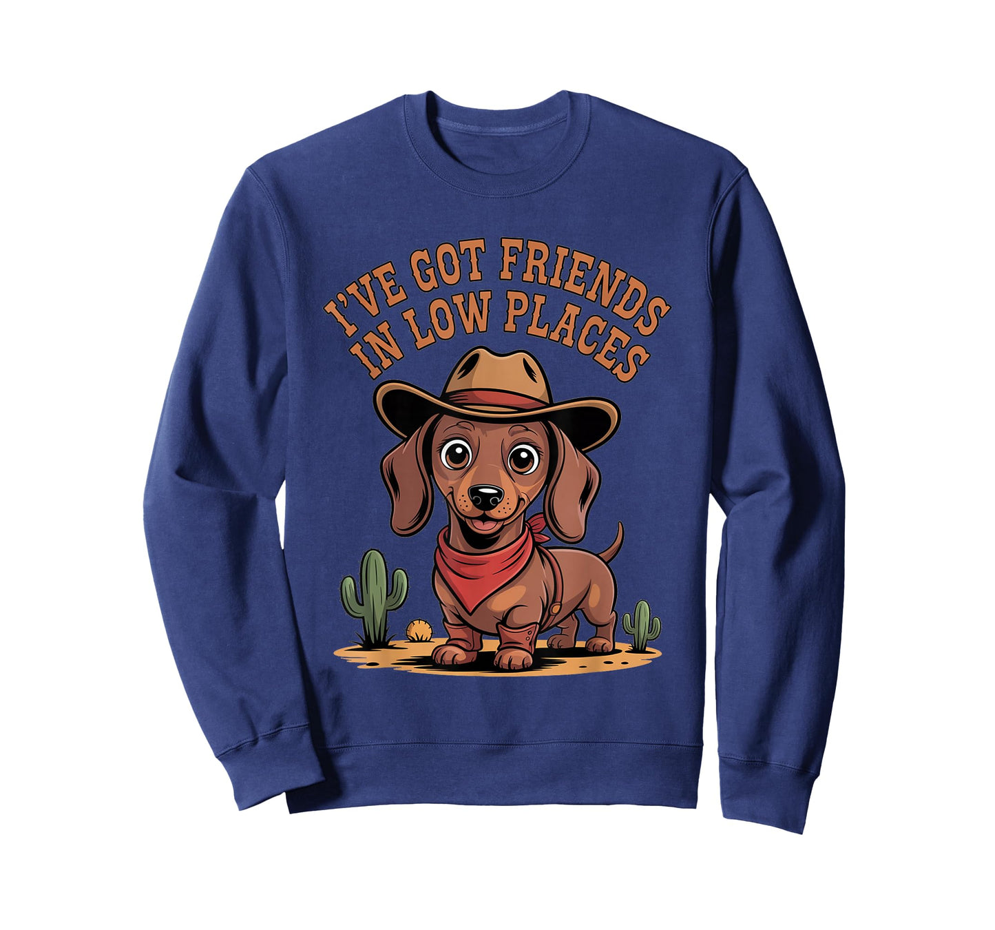 I've Got Friends in Low Places Cowboy Sweet Dachshund T-Shirt