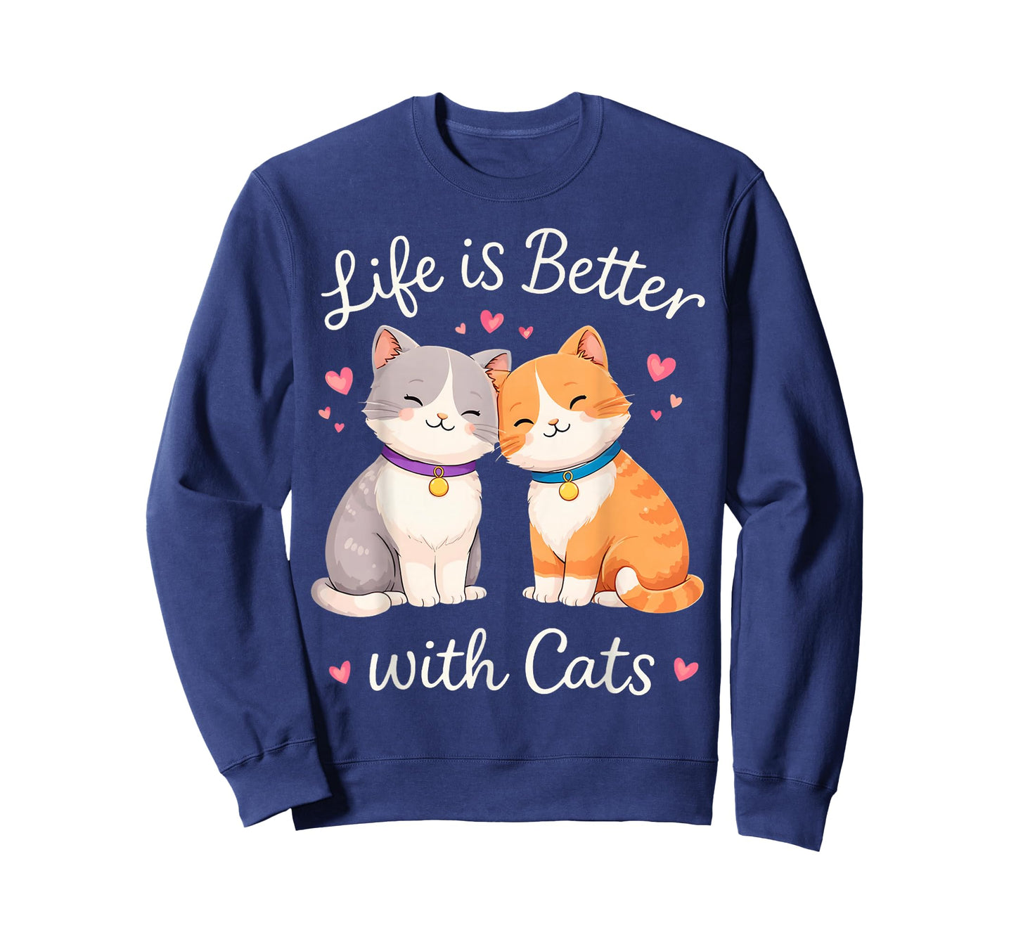 Valentine's Cat Lover Life is Better with Cats T-Shirt