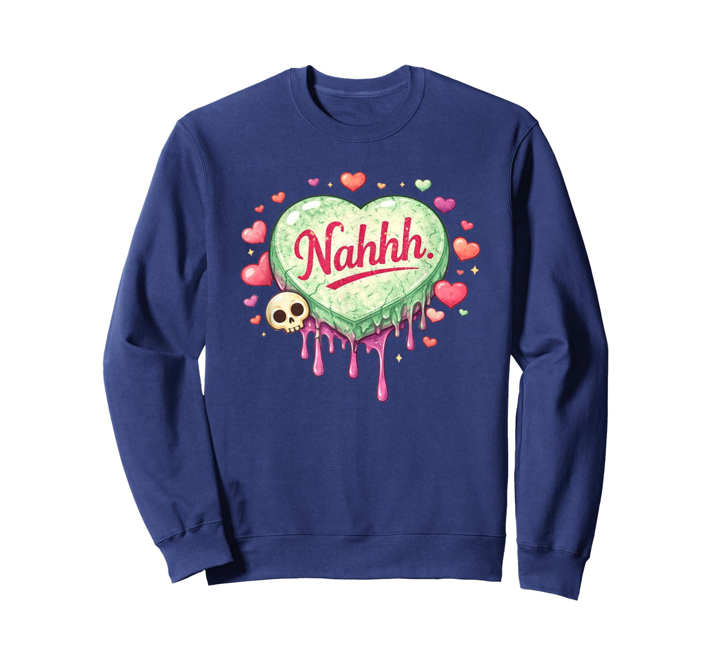 Funny Anti-Valentines Day Heart Candy Nahhh Nah No Nope T-Shirt