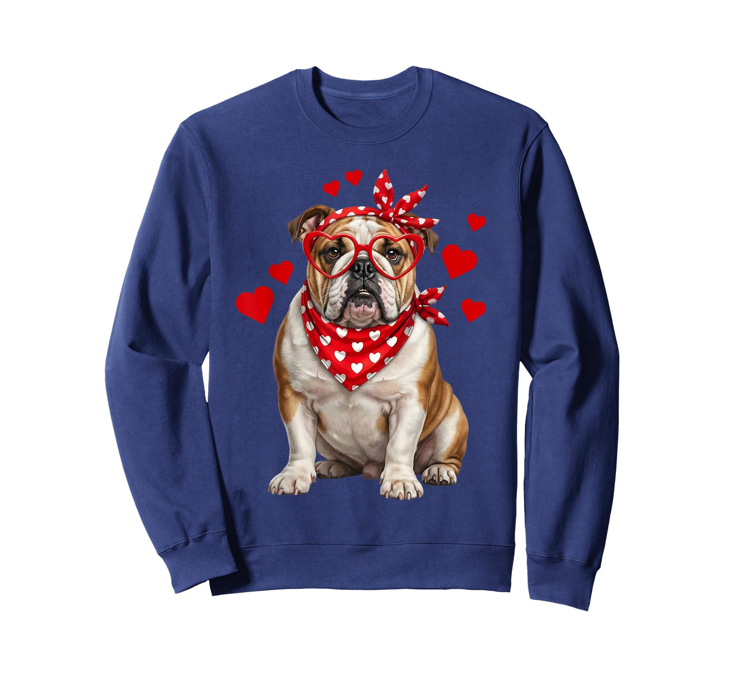 English Bulldog Valentines Day Dog Lover Heart T-Shirt