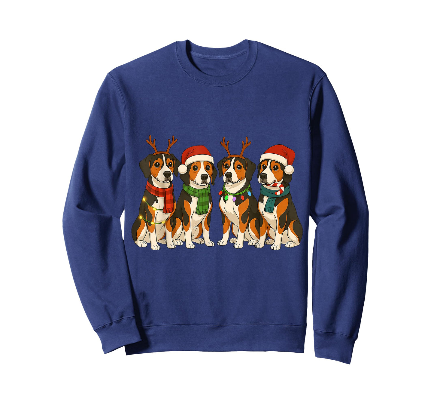 Treeing Walker Coonhound Santa Hat Tee Dog Merry Christmas T-Shirt