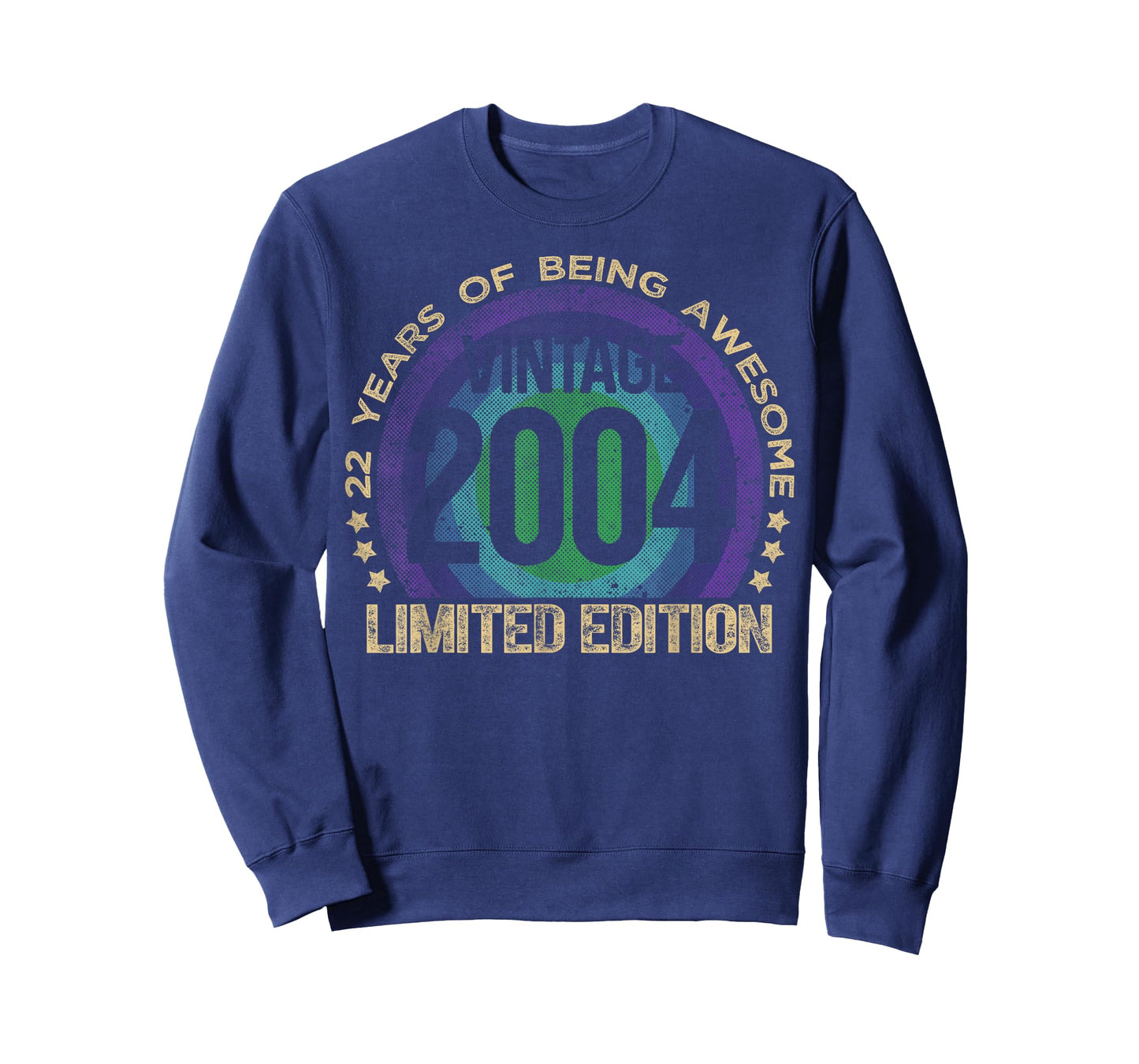 22 Year Old Gifts Vintage 2004 Limited Edition 22nd Birthday T-Shirt