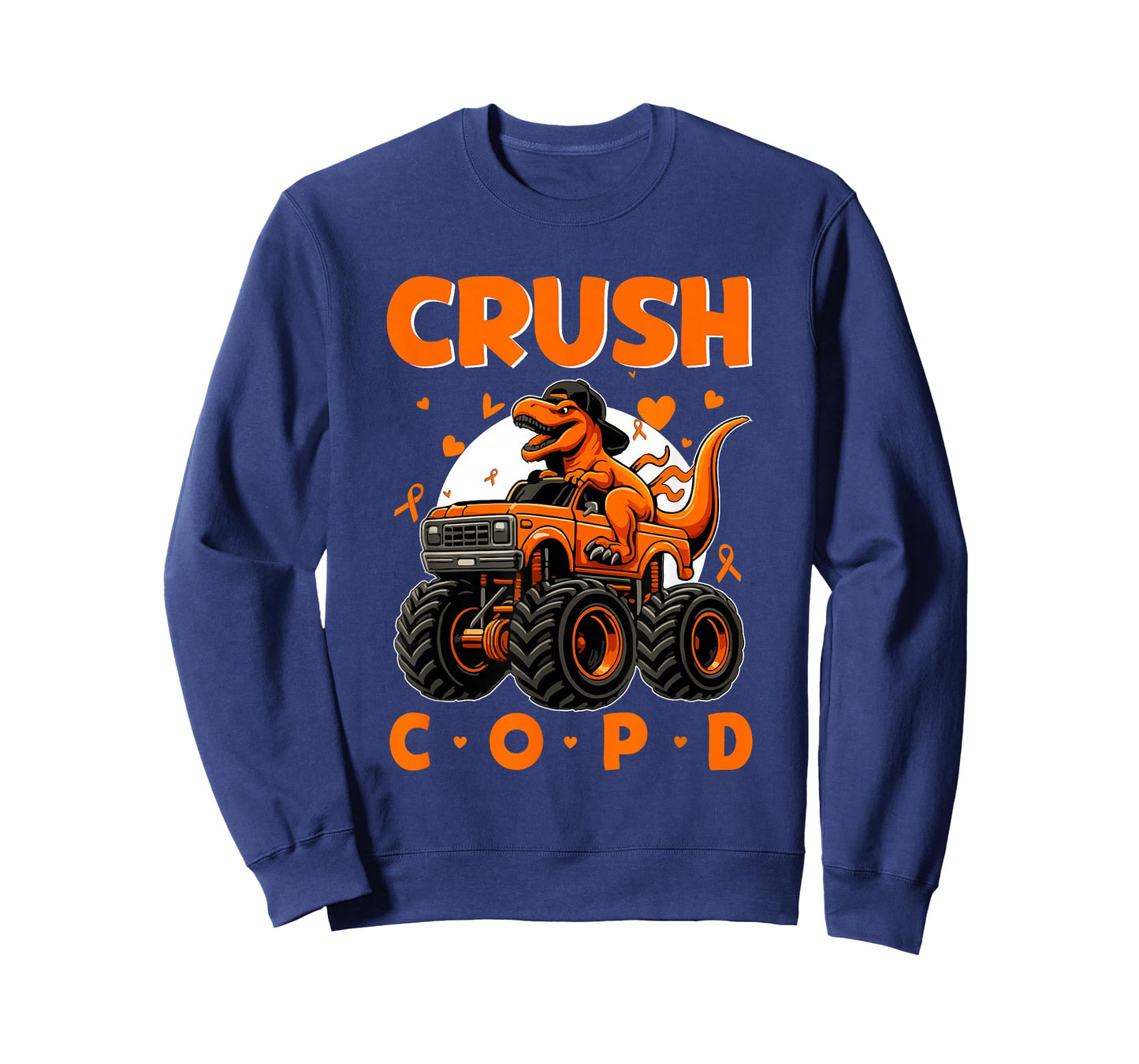 Crush COPD Awareness Month Monster Truck Toddler Orange T-Shirt