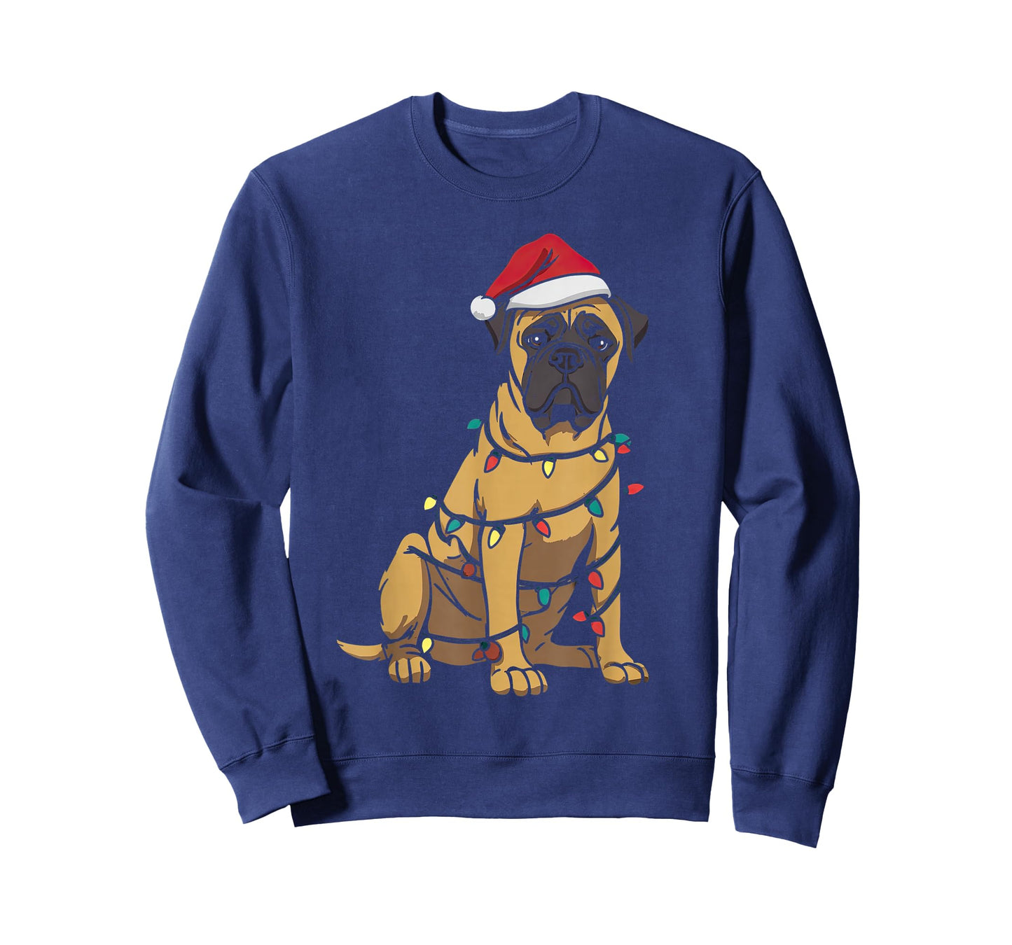 Funny Bullmastiff Christmas Graphics Dog Lights Bull Mastiff T-Shirt