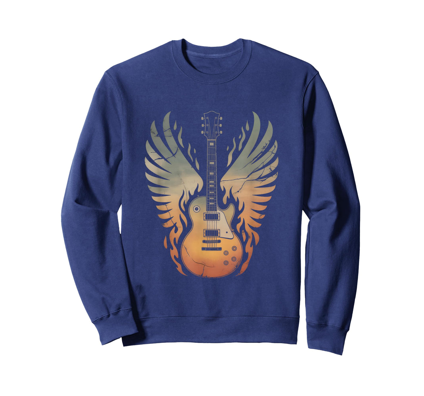 Vintage Electric Guitar Wings Rock and Roll Guitarist Gifts T-Shirt