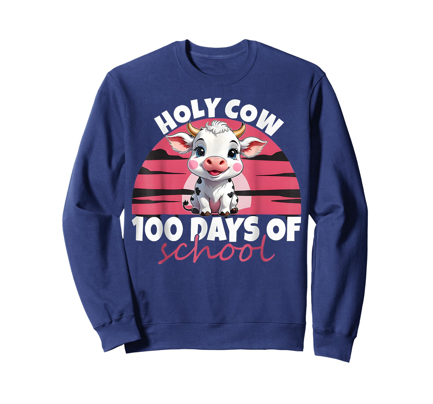 Holy Cow 100 Days of School Girls Womens T-Shirt