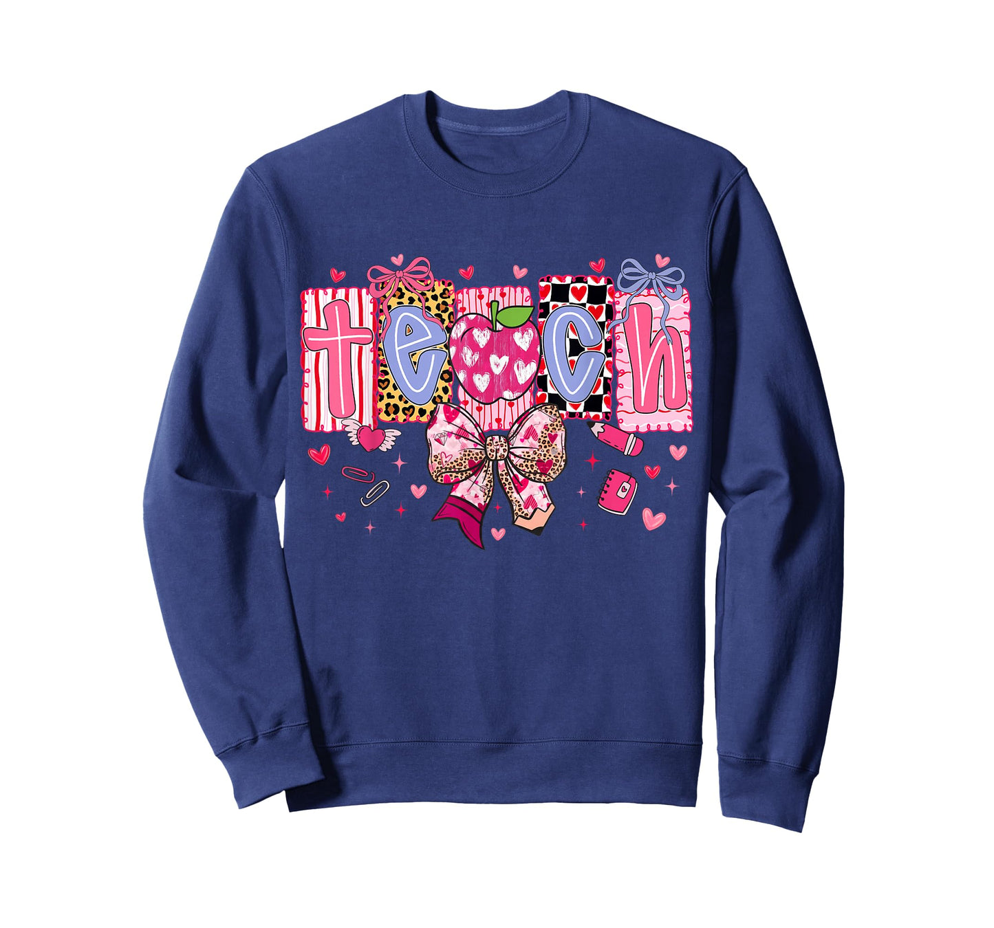 Teacher Valentines Day Bow Teacher Heart T-Shirt