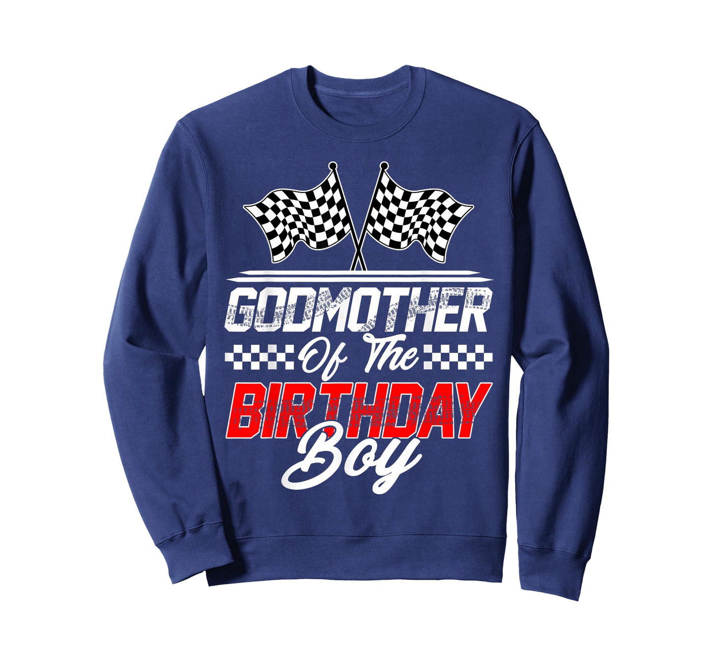 Race Car Godmother of The Birthday Boy Racing Family T-Shirt