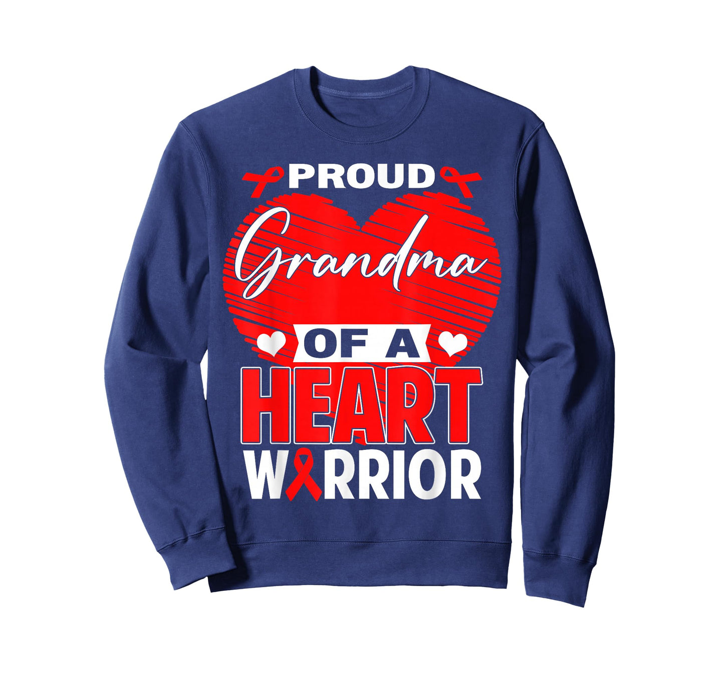 Proud Grandma of Heart Warrior Heart Disease Awareness T-Shirt