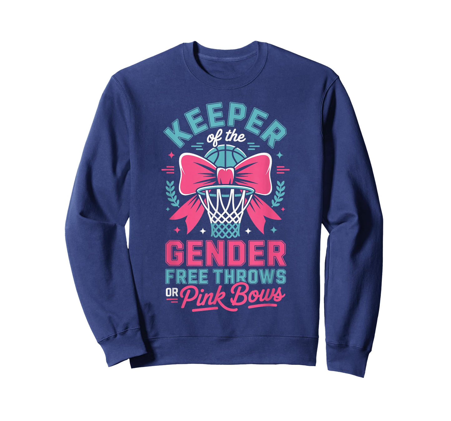 Keeper of The Gender Reveal Free Throws or Pink Bows Party T-Shirt