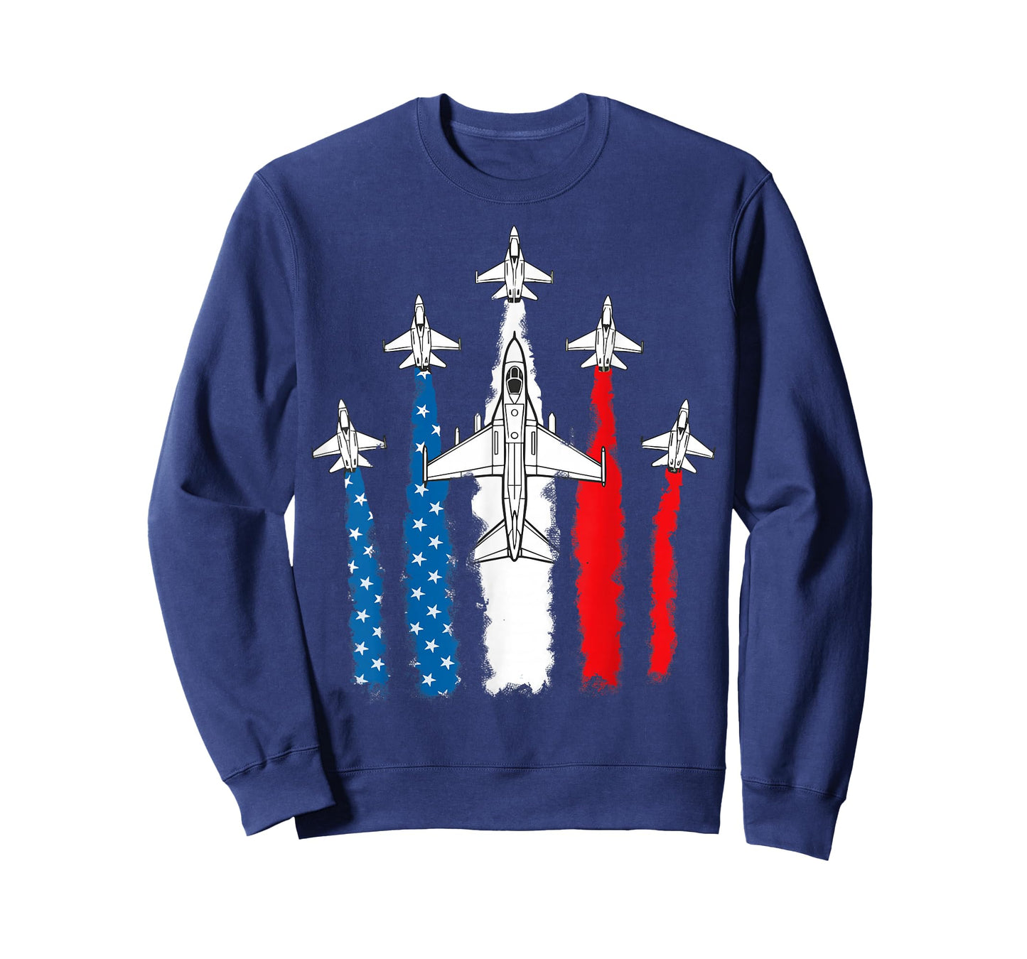 Patriotic USA Flag Fighter Jets Kids 4th of July T-Shirt