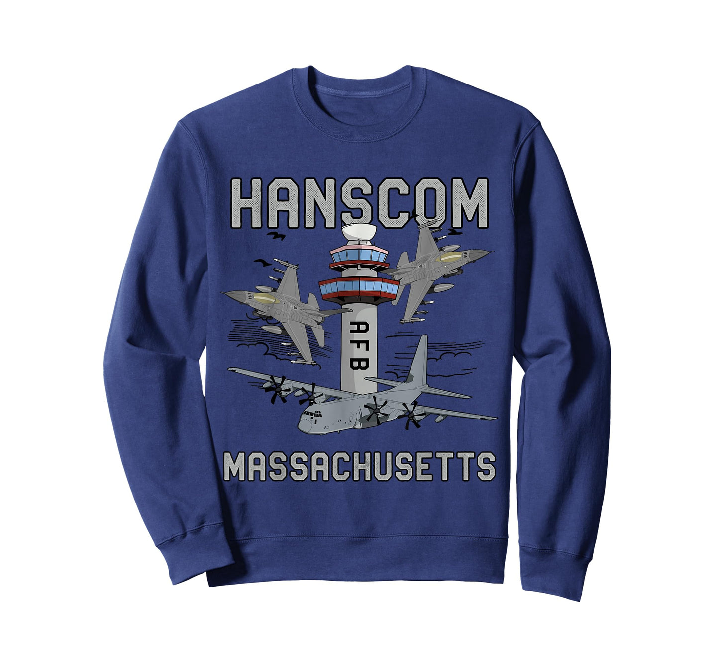 Hanscom AFB Massachusetts Air Force Base Fighter Jets Tee T-Shirt