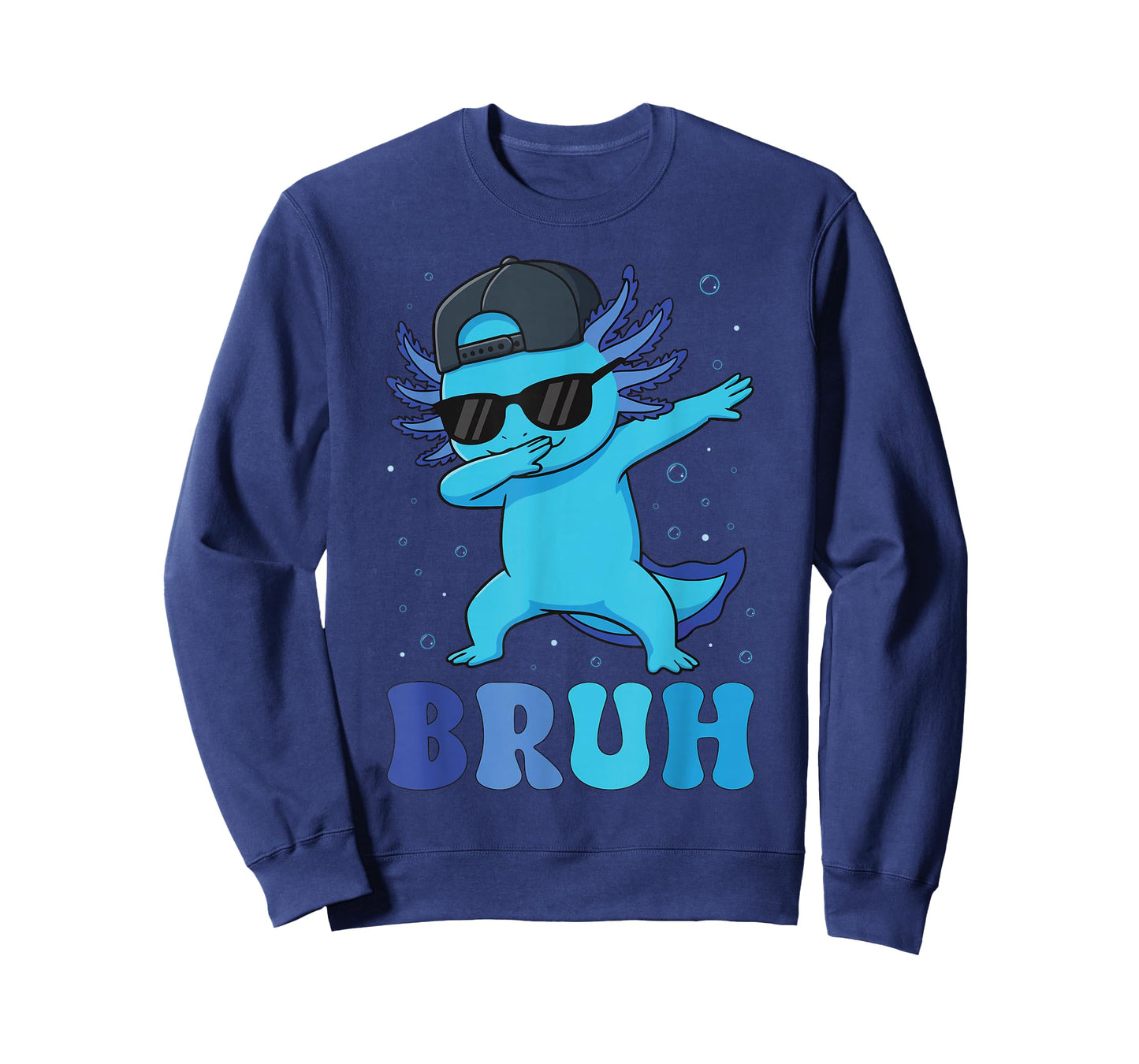 Bruh Dabbing Axolotl Funny Mens Kids Boys Teens Axolotls T-Shirt