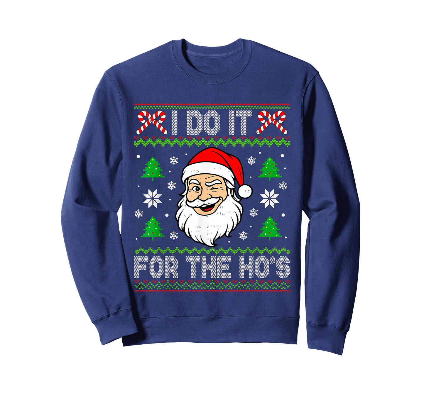 I Do It for The Ho's Santa Funny Inappropriate Christmas Men T-Shirt