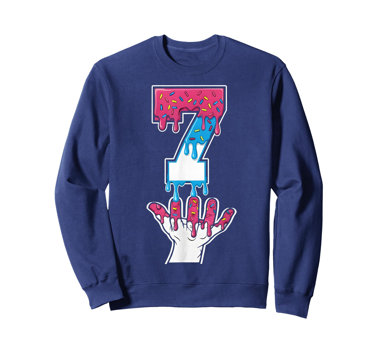 7 Number Seven Team Sports Ice Cream Drip 67 Six Seven Meme T-Shirt