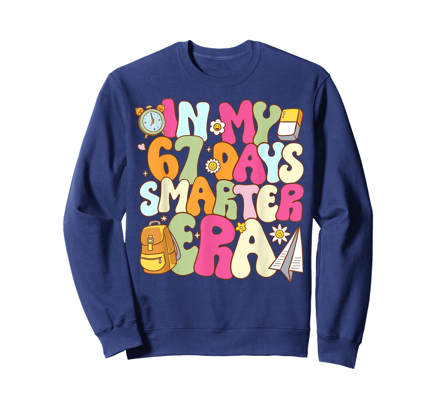 in My 67 Days Smarter Era Groovy 67th Day of School Teacher T-Shirt