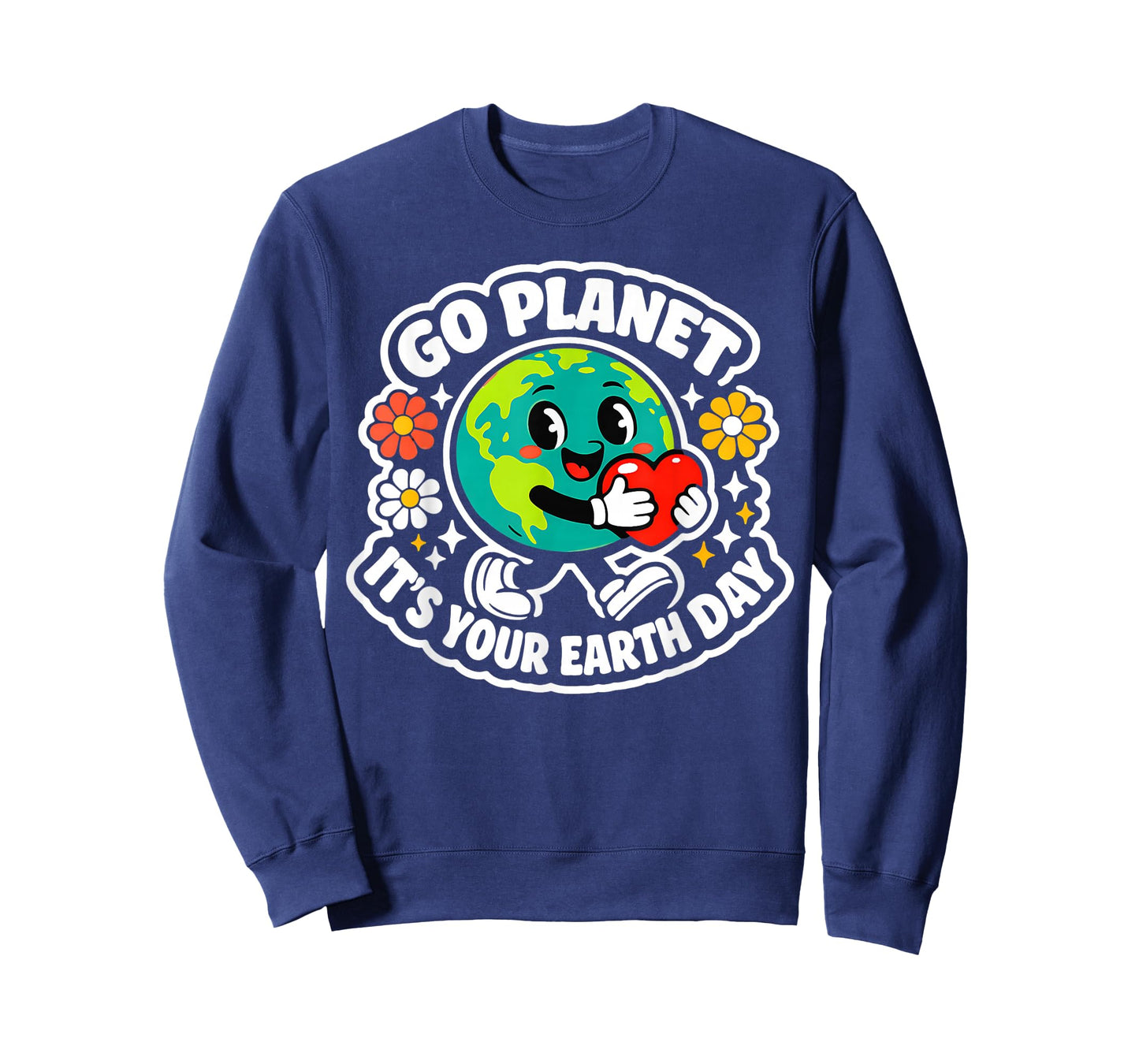 Cute Go Planet Its Your Earth Day 2026 Teacher Kids Groovy T-Shirt