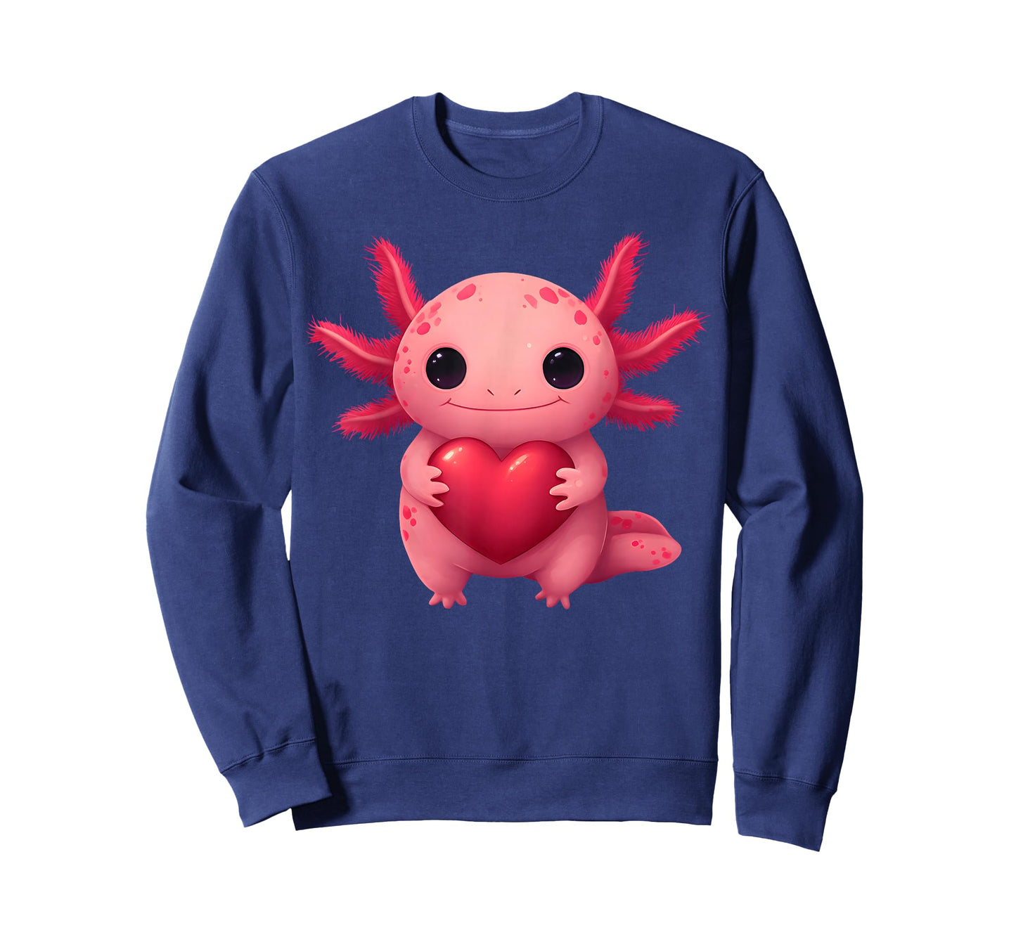 Valentine Cute Pink Axolotl Lovers Heart Girl Women Kid T-Shirt